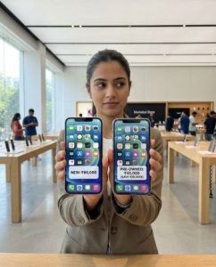 Smart buyer following 7 Smart Ways to Save Money on Mobiles in India 🔥 by choosing pre-owned smartphone